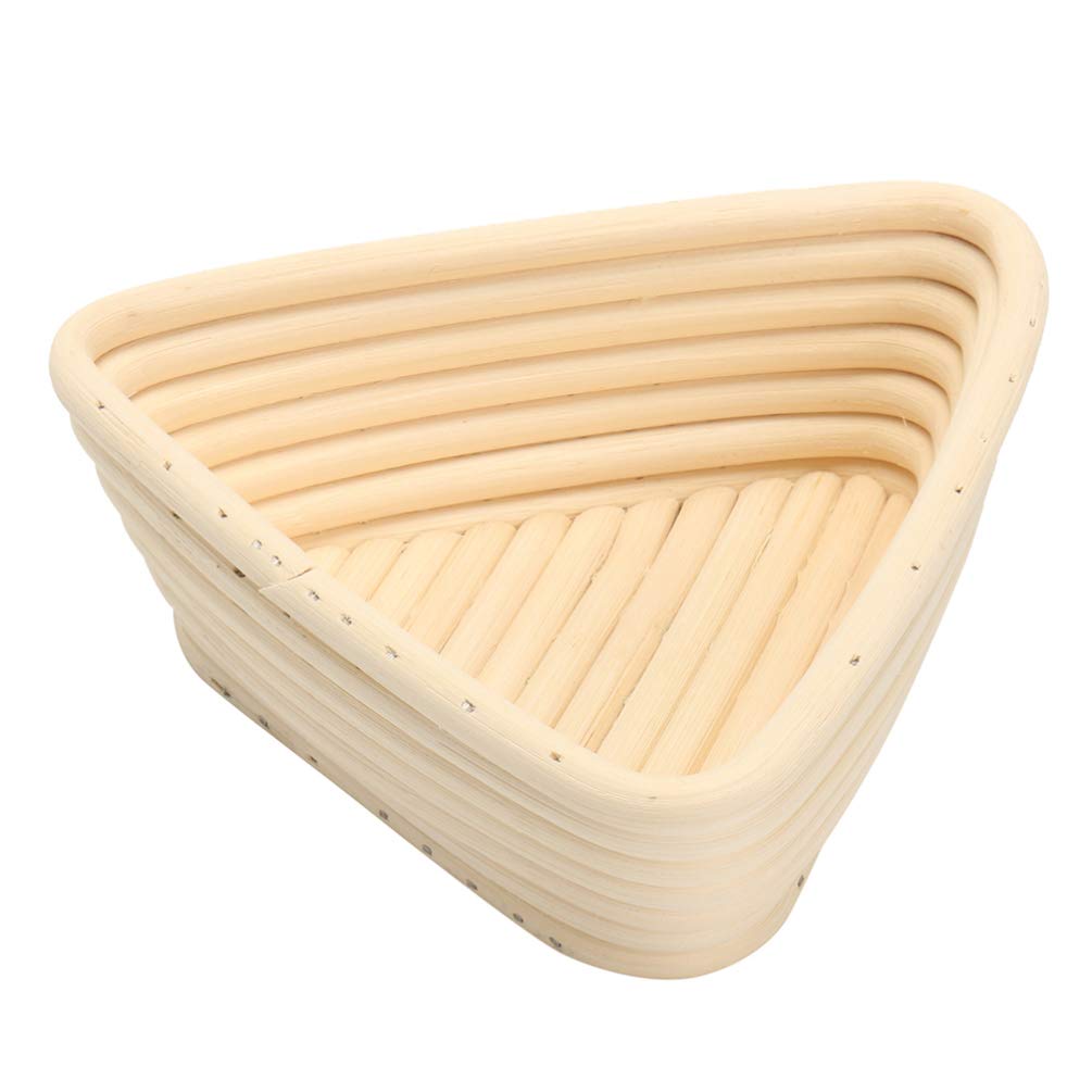 Hemoton 2-Piece Triangular Bread Proofing Basket Set - Handwoven Rattan Dough Rising Basket, Pastry Serving Basket for Sourdough, Yeast Bread Baking - Perfect for Artisan Bread Making, Farmhouse Kitchen Decor