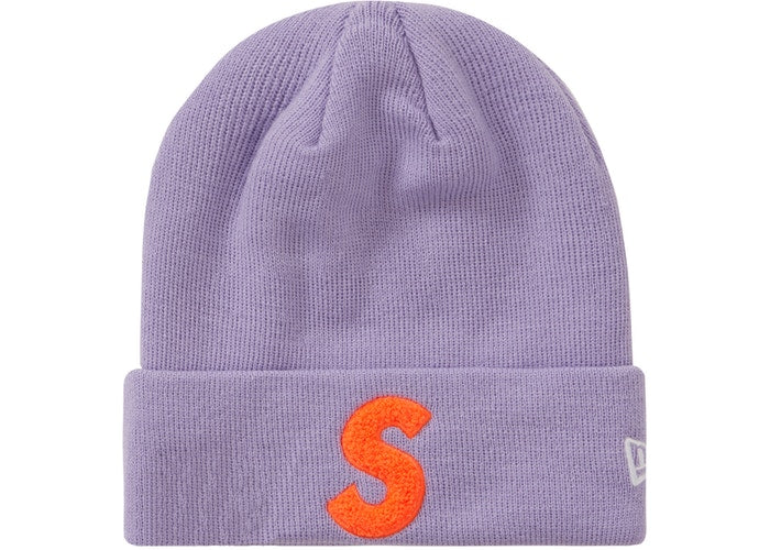 Supreme New Era S Logo Beanie - Winter Warm Knit Hat for Men & Women - Purple Beanie for Cold Weather & Outdoor Activities (FW19 Collection)