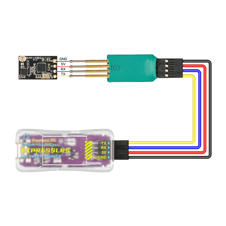 BetaFPV ExpressLRS Recovery Dongle - ELRS Receiver Module for FPV Drones - Compatible with Betaflight, EdgeTX - Perfect for Drone Racing, Freestyle Flying & Long-Range FPV