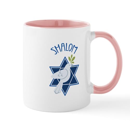 White/Pink Inside - SHALOM Mugs