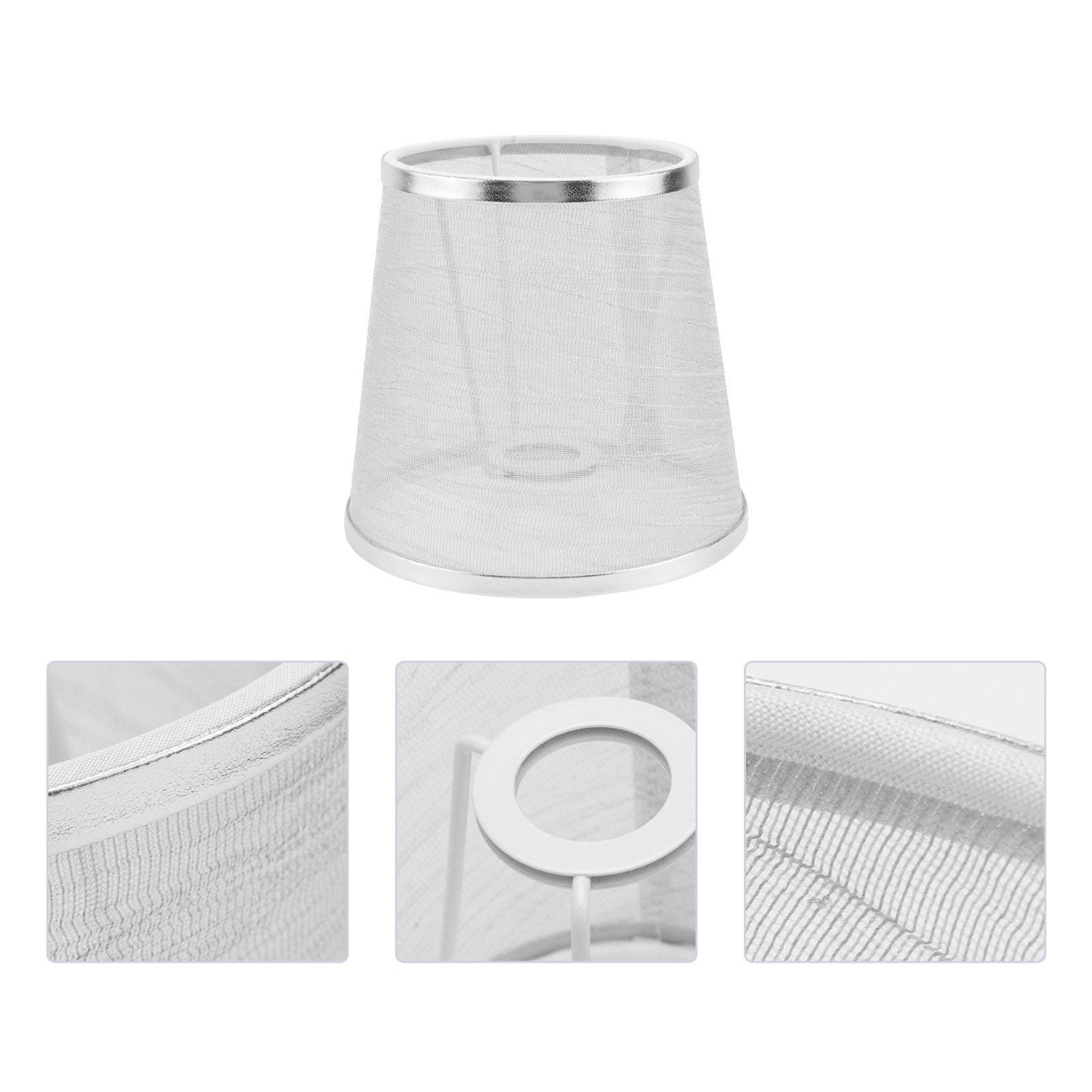 1pc Clip-On Fabric Lampshade - Drum Style Pleated Lamp Cover for Desk, Bedside, Floor & Wall Lamps | Home Decor Lighting Accessory for Living Room, Bedroom & Office