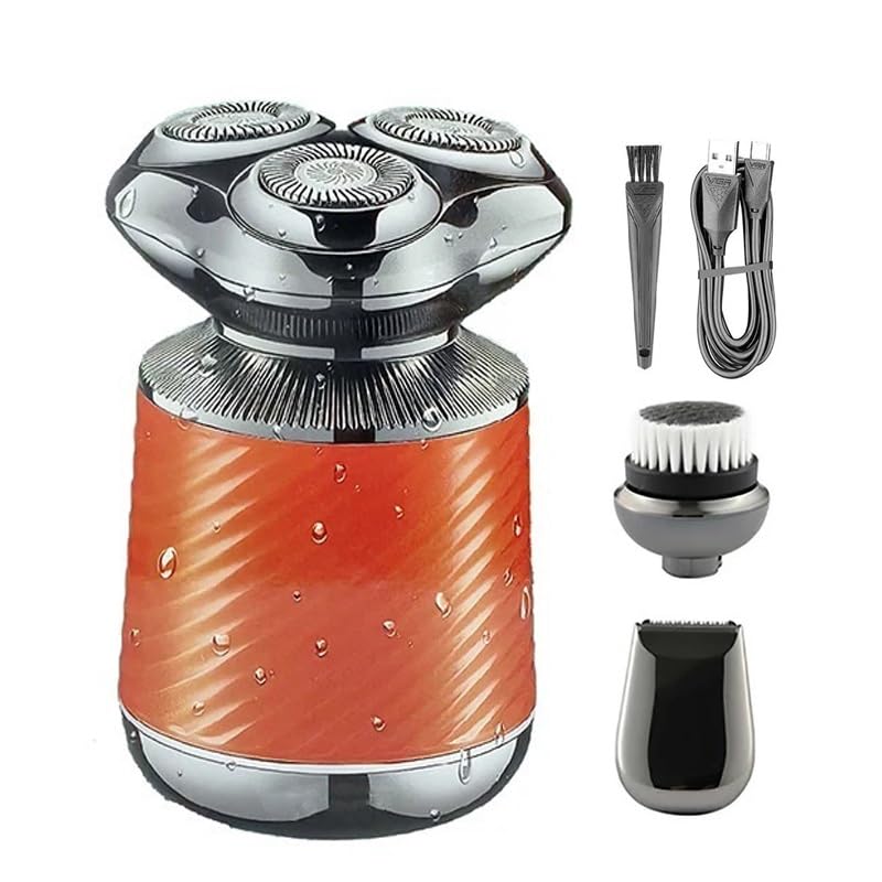 Professional Men's Electric Razor - Waterproof Cordless 3-in-1 Beard Trimmer & Shaver, Portable Travel Shaving Kit for Home, Gym & Business Trips