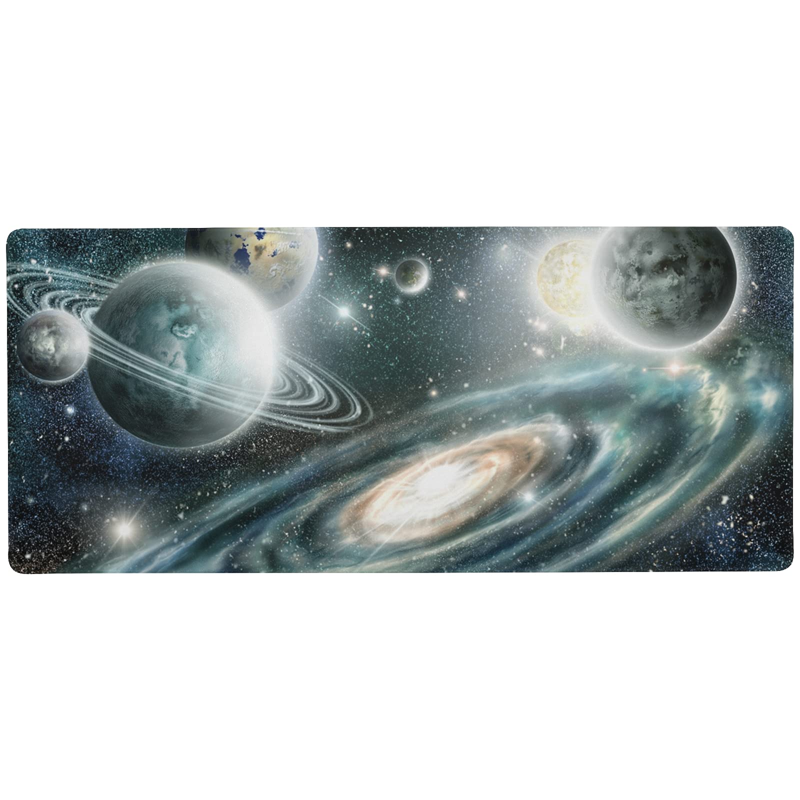ALAZA Galaxy Space Themed Gaming Mouse Pad - Extra Large 31.5x15.7 Inch Non-Slip Rubber Base Mouse Mat for Computer, Laptop, Keyboard - Perfect for Gamers, Office & Home Workspace Decor