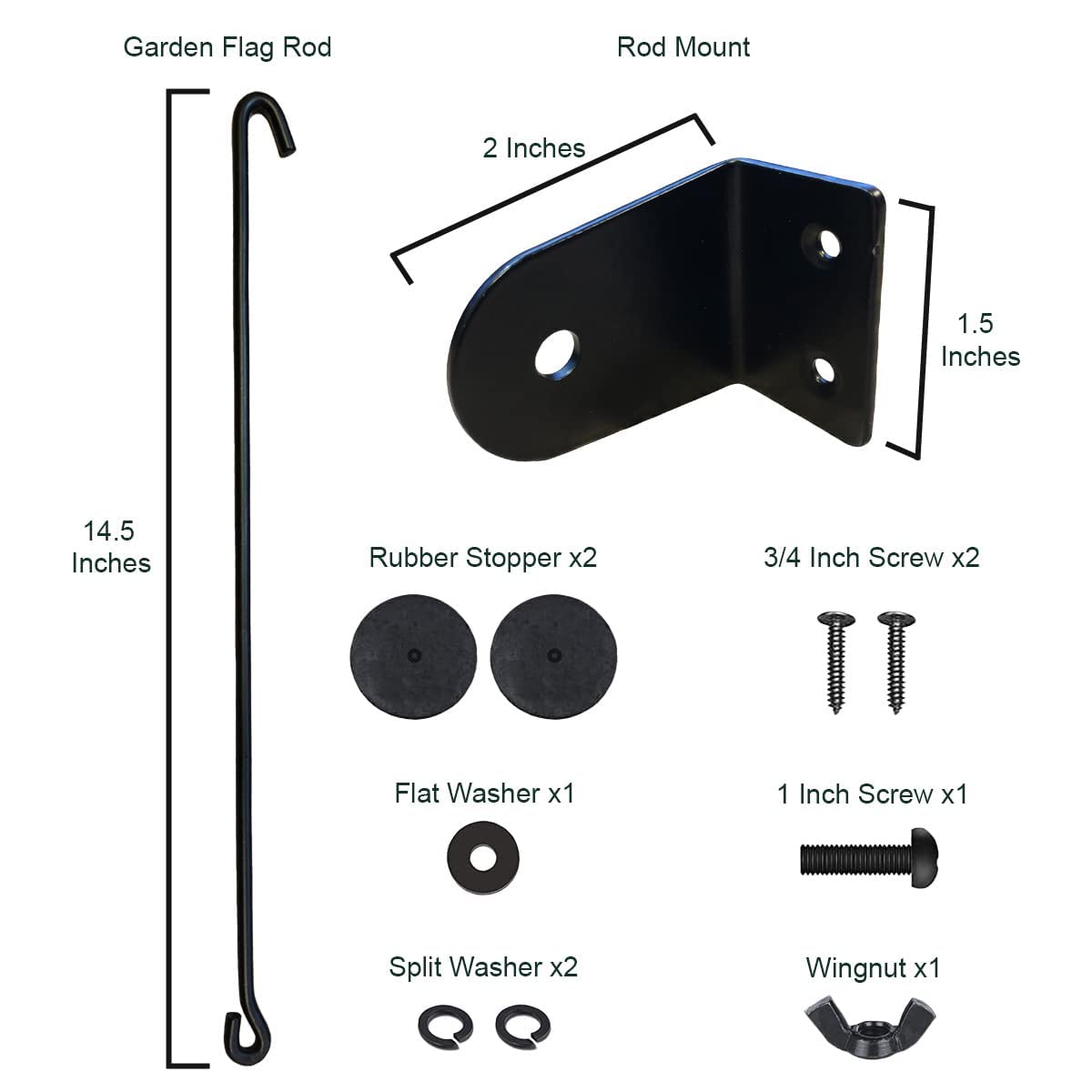 Howard University Garden Flag and Mailbox Post Pole Mount Holder Set - Durable College Flags & Banners for Outdoor Decor, Yard, Campus Pride, and Tailgating Events