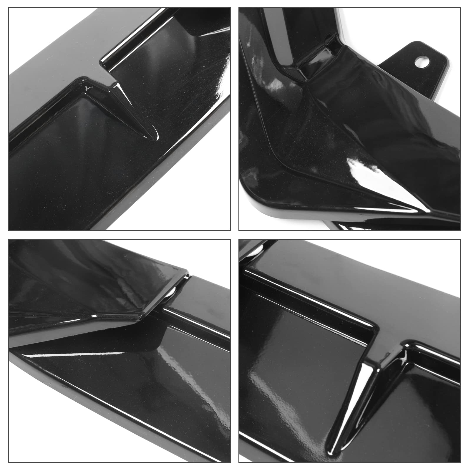 IKON MOTORSPORTS Front Bumper Lip for 2022-2024 Honda Civic 11th Gen Sedan & Hatchback | Gloss Black PP Lower Lip Spoiler Body Kit | Enhances Aerodynamics & Sporty Look for Street Racing & Car Shows
