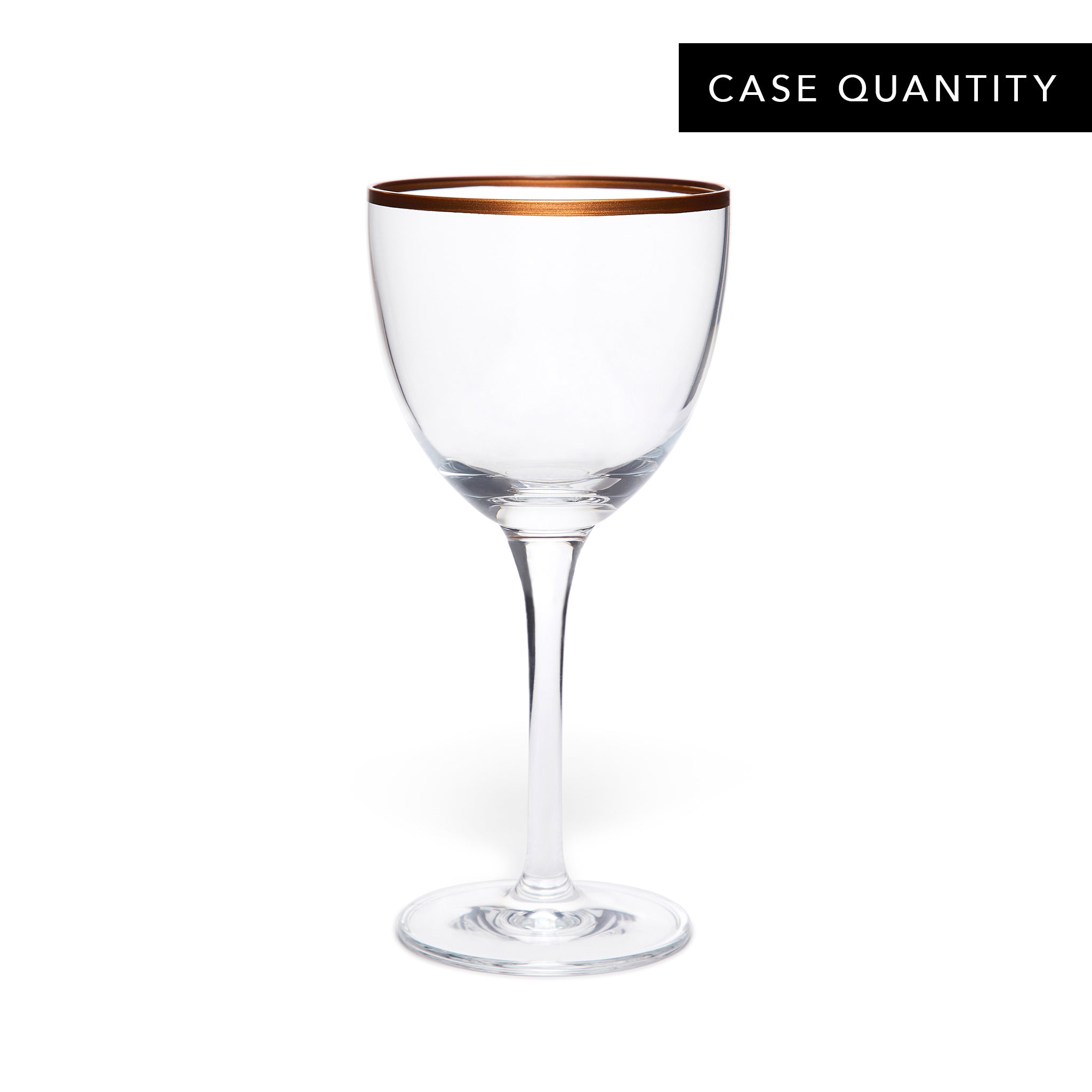 Nick and Nora Glass with Copper Trim - 5oz (150ml) Set of 24 - Perfect for Cocktails, Wine Tasting, and Elegant Dinner Parties