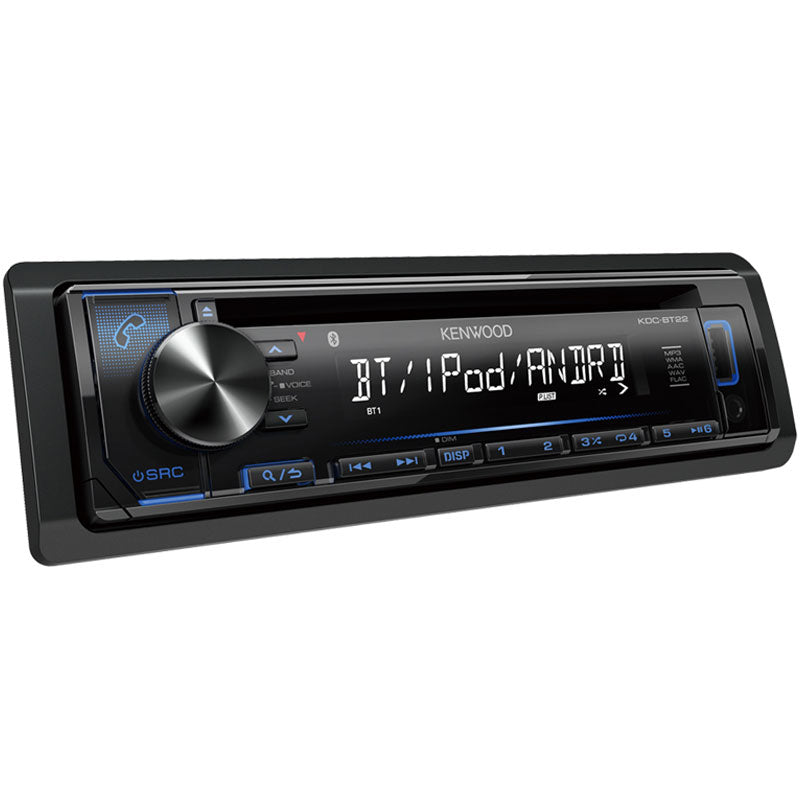 Kenwood KDC-BT22 Bluetooth Car Stereo Receiver - Wireless Music Streaming, Hands-Free Calling, USB/AUX Input - Perfect for Cars, Trucks & SUVs