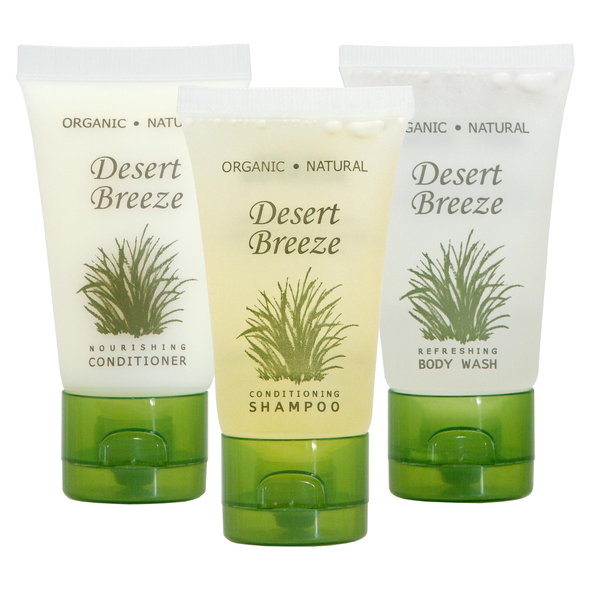 Travel Size Shampoo, Conditioner & Body Wash Set - 1 oz Flip Top Bottles (Pack of 300) | Hotel Toiletries, Mini Toiletries for Travel, Gym, Camping & Guest Bathrooms