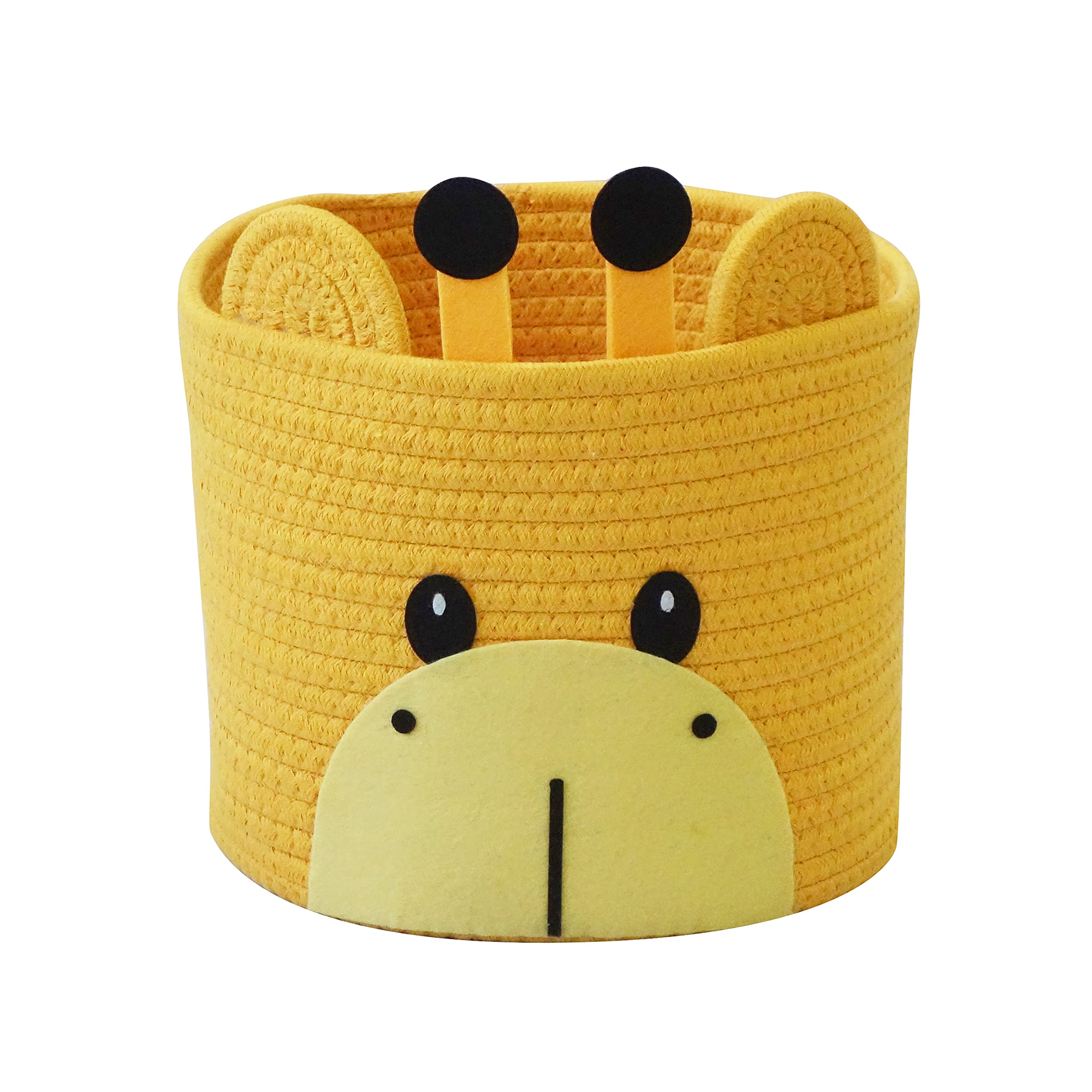 T&T Homewares Small Giraffe Baskets - Baby Diaper Organizer & Nursery Storage, Kids Room Decor & Toy Organizer for Cats & Dogs | Perfect for Nursery, Playroom & Pet Toy Storage