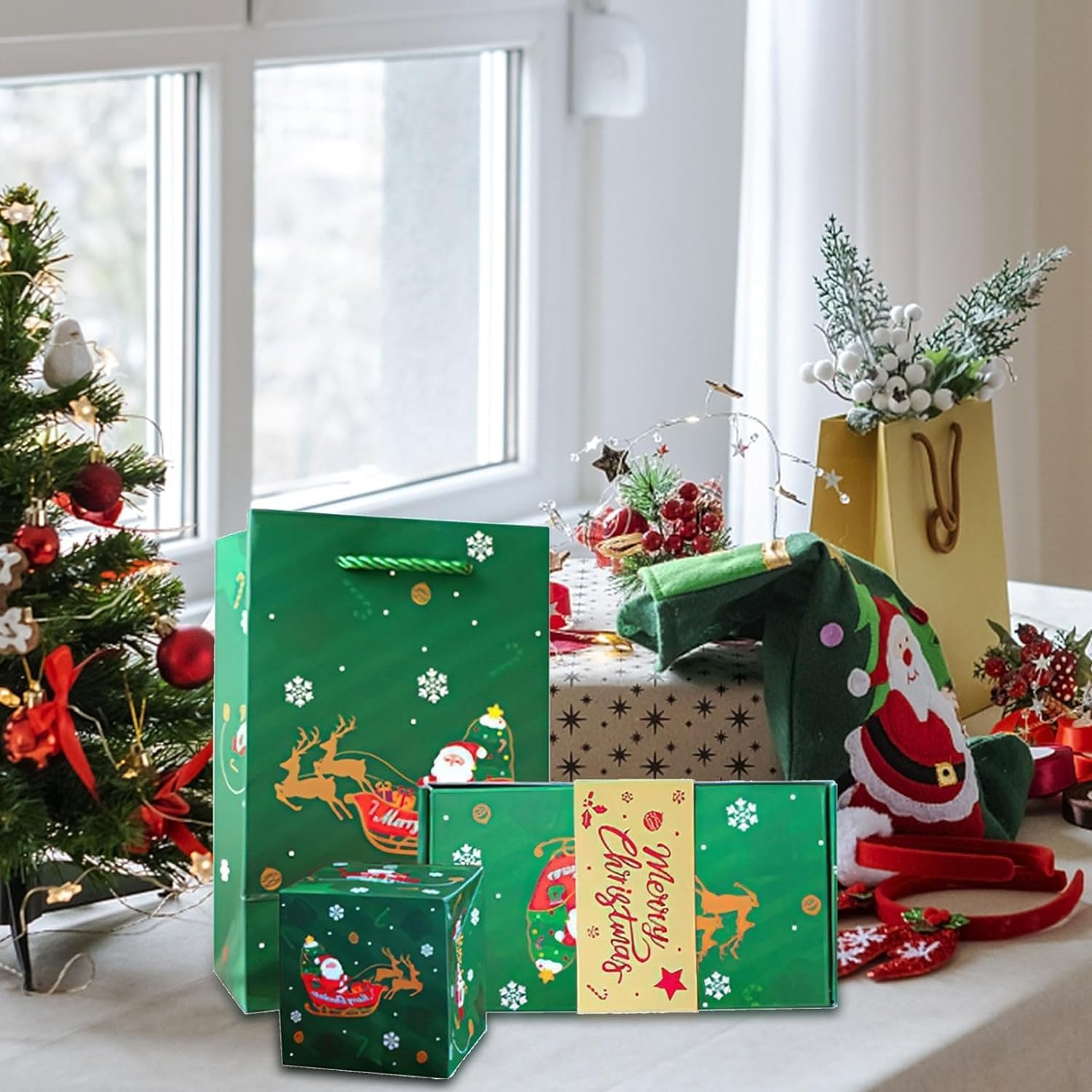 Rivlade Green Plants Surprise Gift Box Set - 6 Red Boxes for Money Gifts, Unique Plant-Themed Present for Birthdays, Holidays & Special Occasions | 2025 New Explosion Design