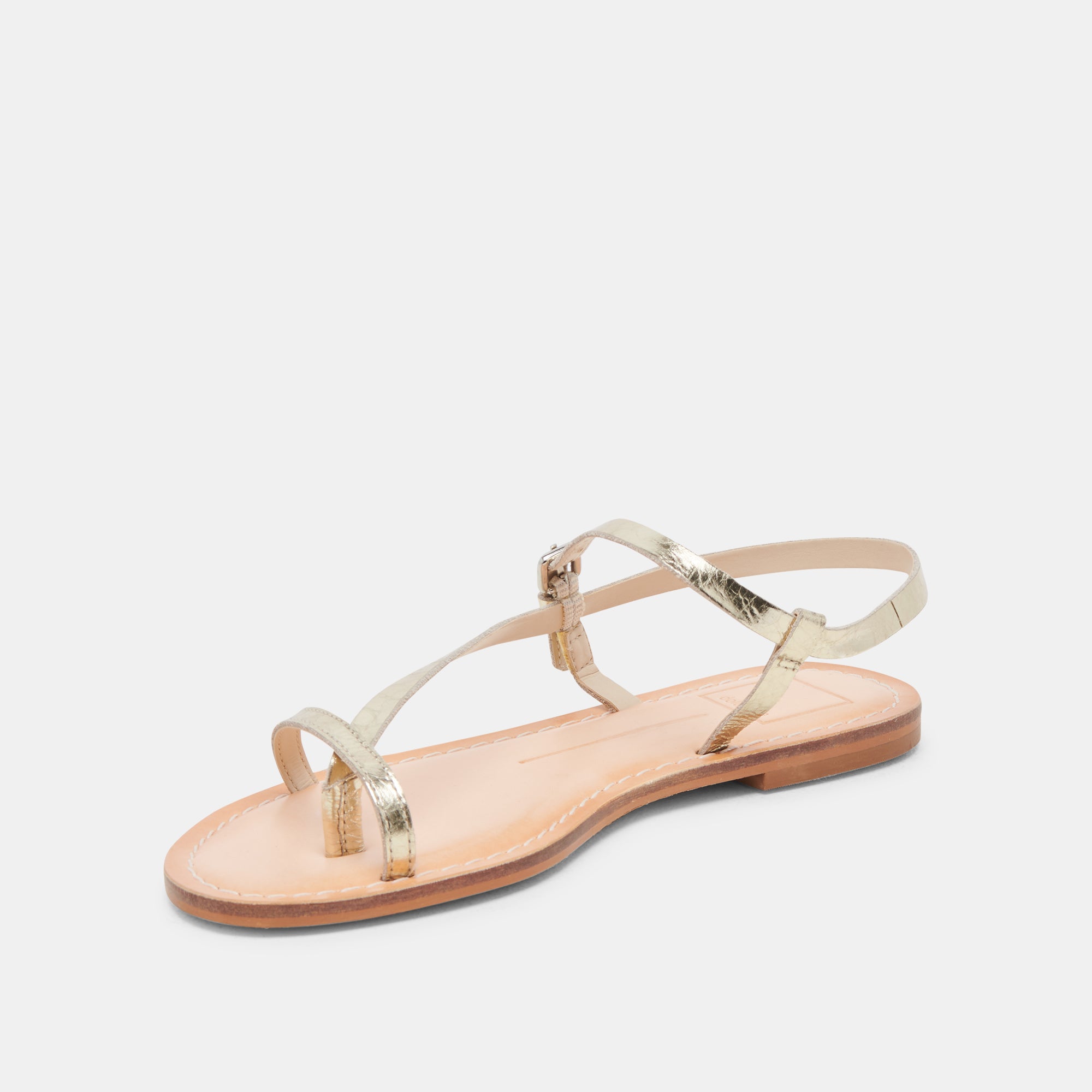 WANDRE Distressed Leather Sandals in Gold - Stylish & Comfortable Women's Fashion Sandals for Beach, Vacation & Casual Wear