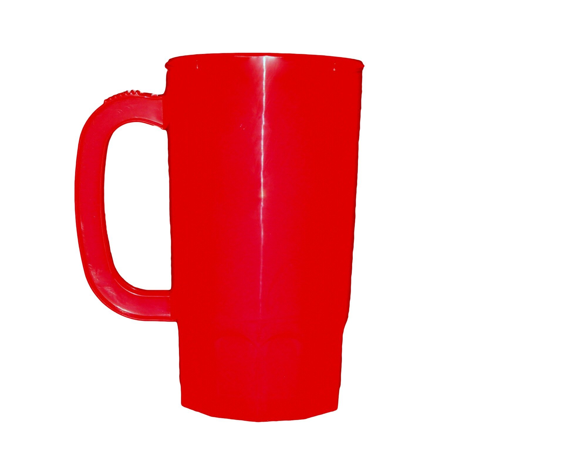 32oz Large Plastic Beer Mugs Set of 8 - Red Color for Parties, Tailgating & Outdoor Events - Durable Unbreakable Drinking Cups for Beer, Cocktails & Beverages