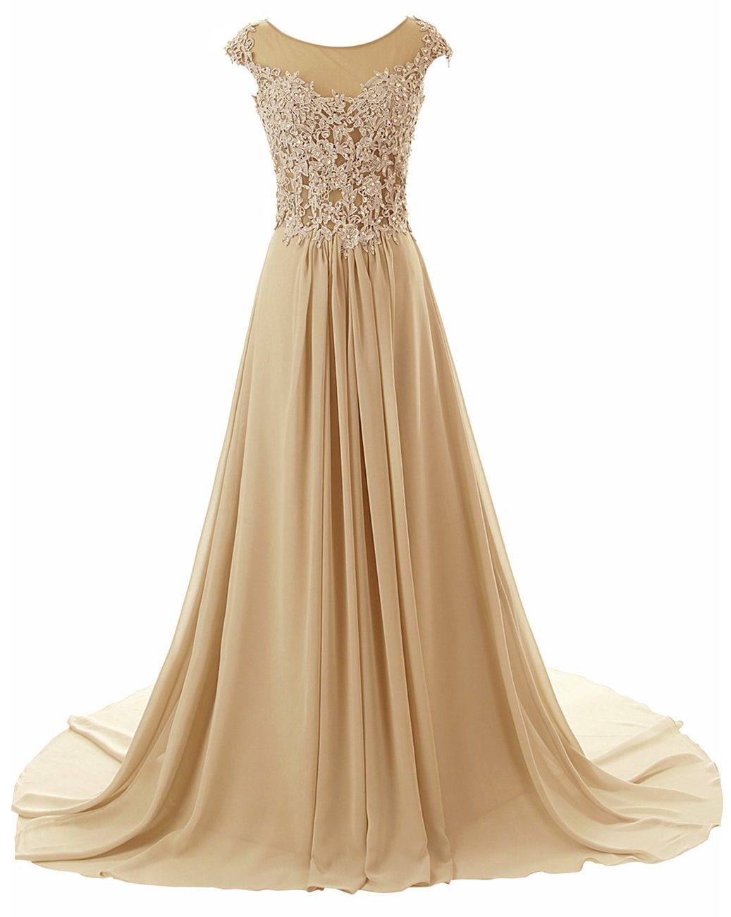 Elegant Long Prom Dresses for Women - Lace Formal Evening Gowns & Chiffon Bridesmaid Dresses - Perfect for Homecoming, Wedding Party, and Special Occasions