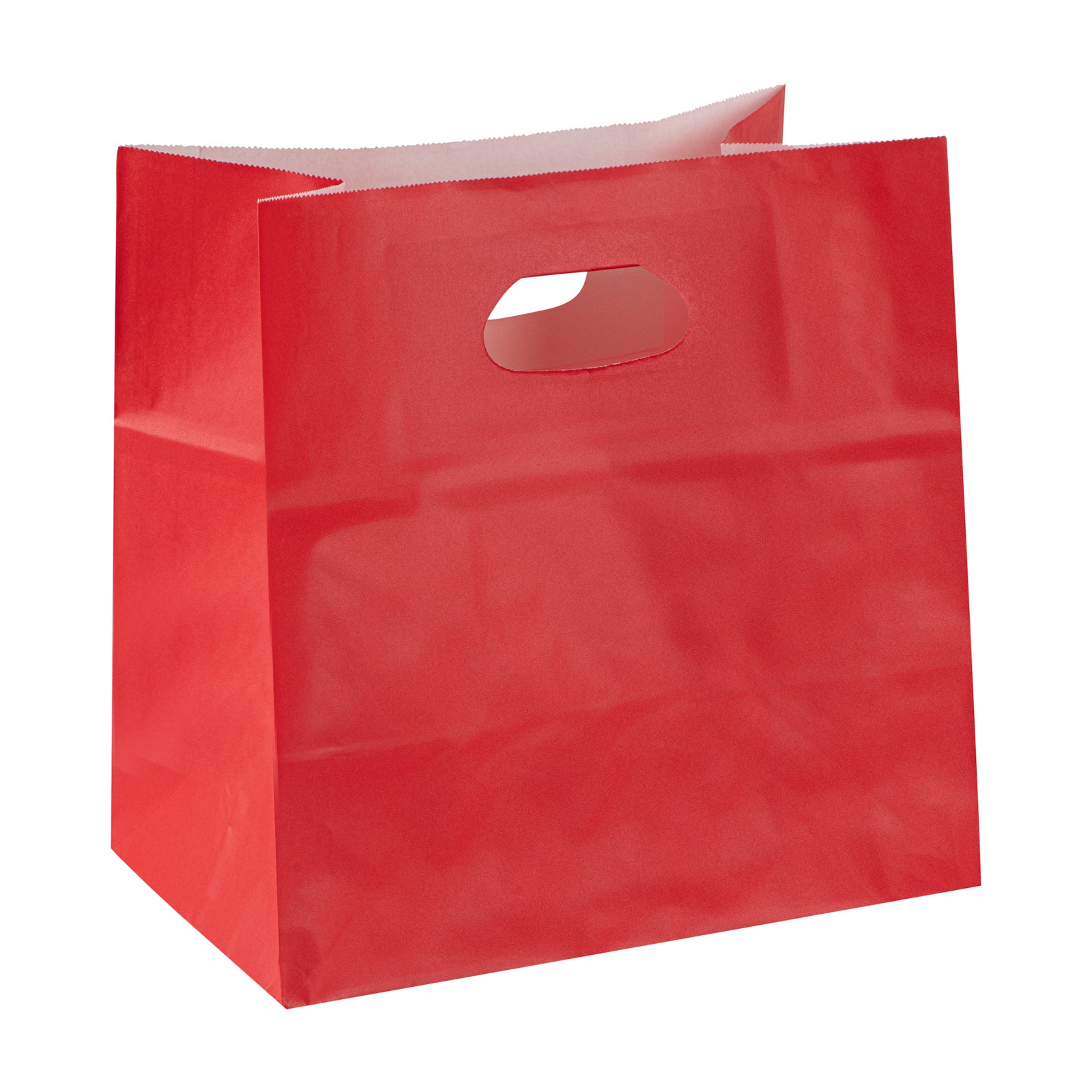 Eco-Friendly Red Rectangle Takeout Bags with Sturdy Handles - 11