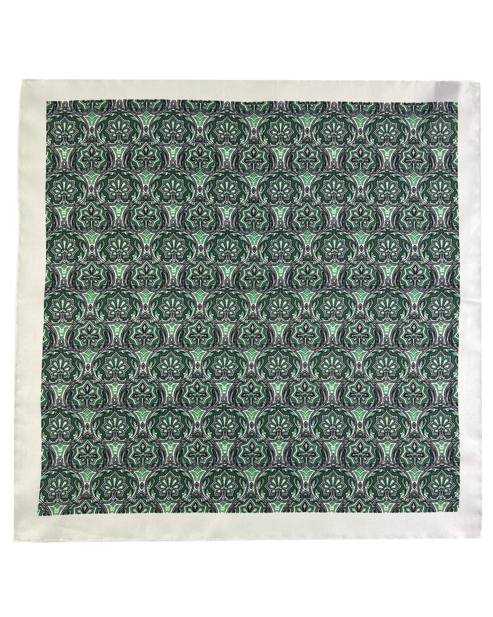 DÉCLIC Fireheart Patterned Hanky Scarf - Stylish Green Bandana for Women & Men - Perfect for Casual Outfits, Music Festivals, and Outdoor Adventures
