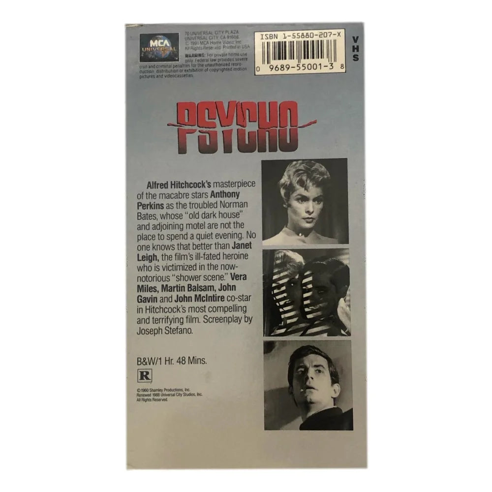Janet Leigh Autographed Psycho Movie VHS Cover - Hand Signed with JSA COA - Alfred Hitchcock Classic Horror Film - Perfect for Collectors and Movie Memorabilia Fans