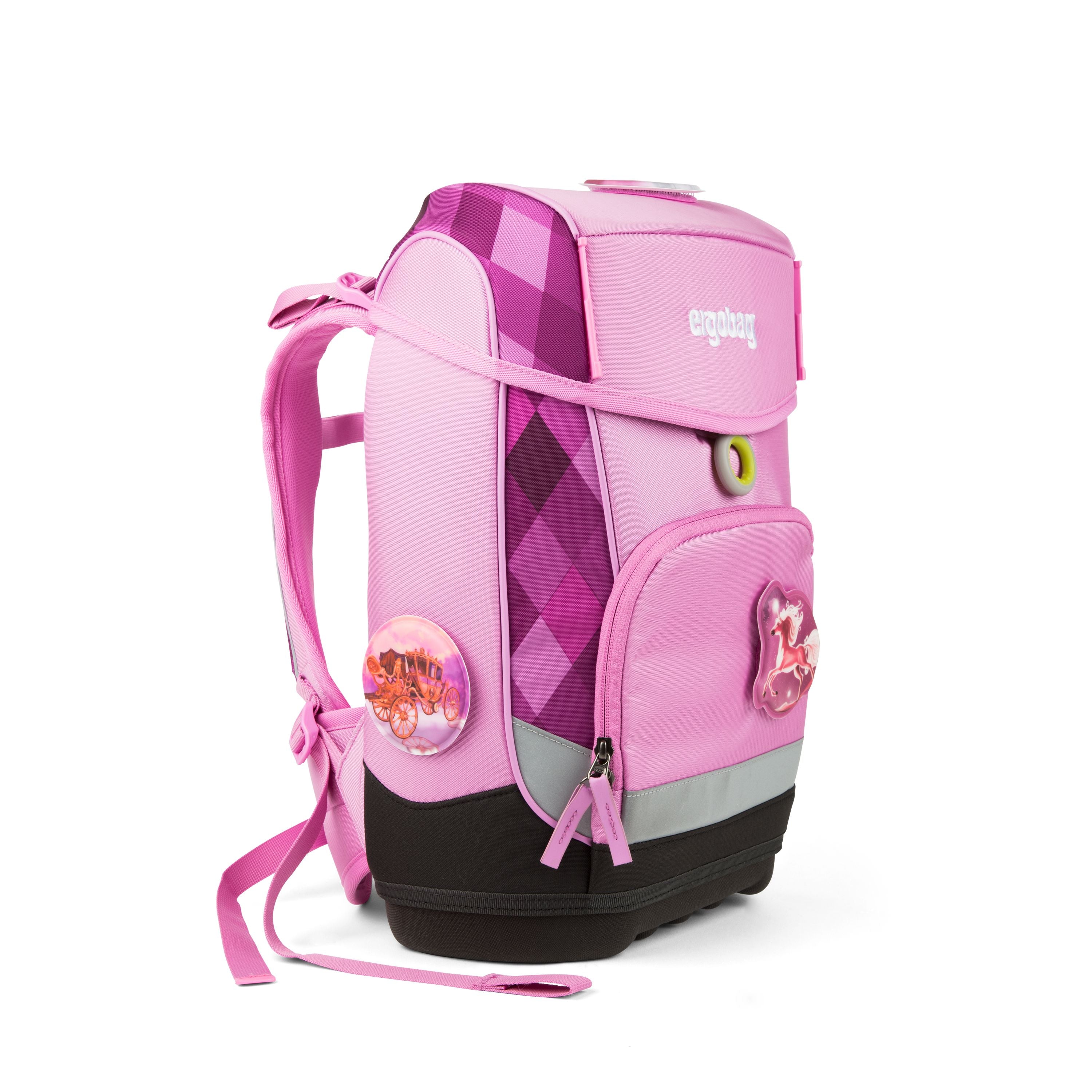 ergobag Cubo Slim Backpack for Kids - Lightweight & Ergonomic School Bag with Pink Bear Design | Perfect for Preschool, Kindergarten & Daycare