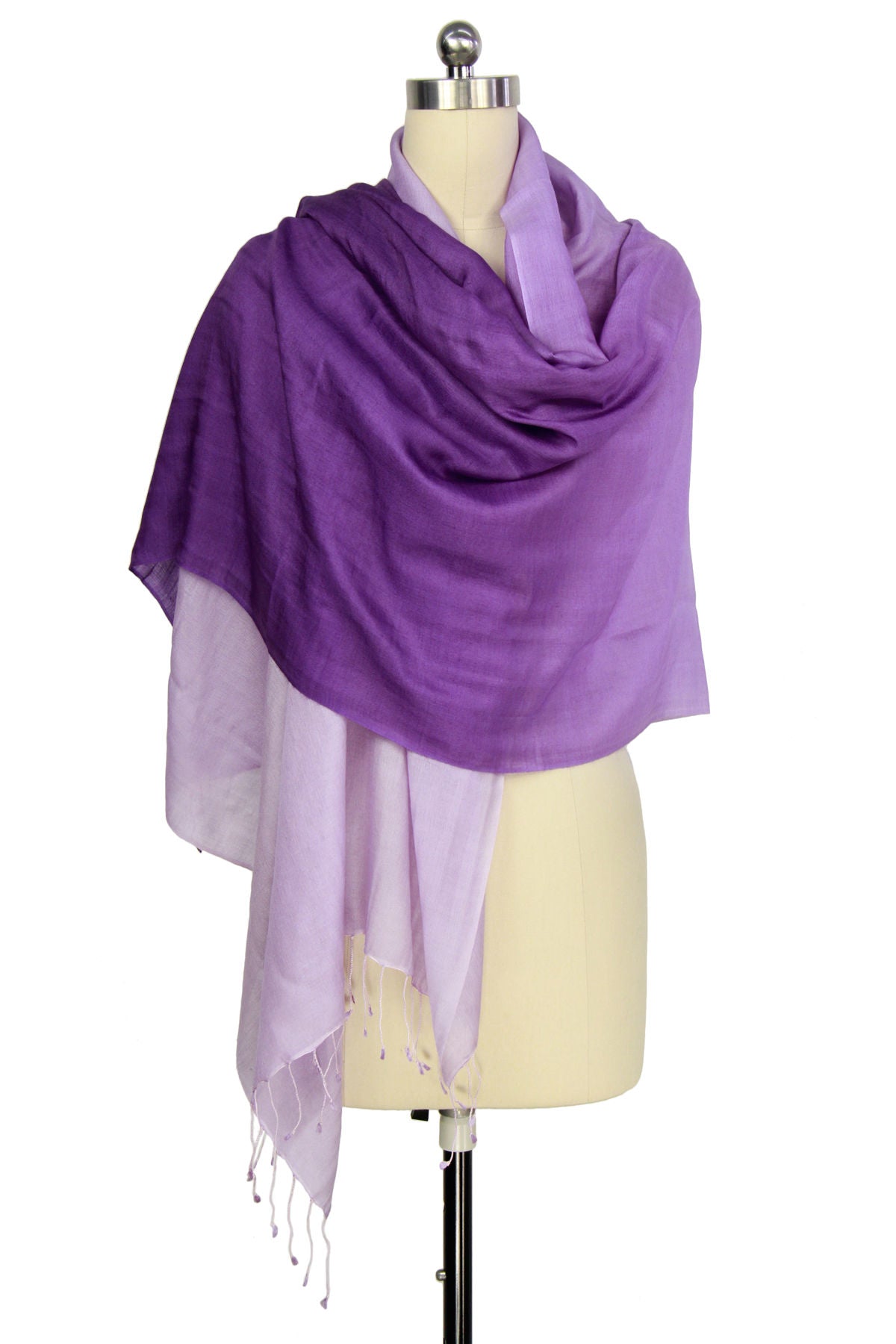 Arielle Summer Ombre Cashmere Pashmina Scarf - Soft & Lightweight Shawl Wrap for Women - Perfect for Travel, Beach & Evening Outfits