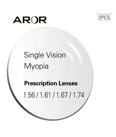 High-Quality Aror Single Vision Aspheric Clear Myopic Lenses for Glasses - Perfect for Reading, Computer Work & Daily Vision Correction
