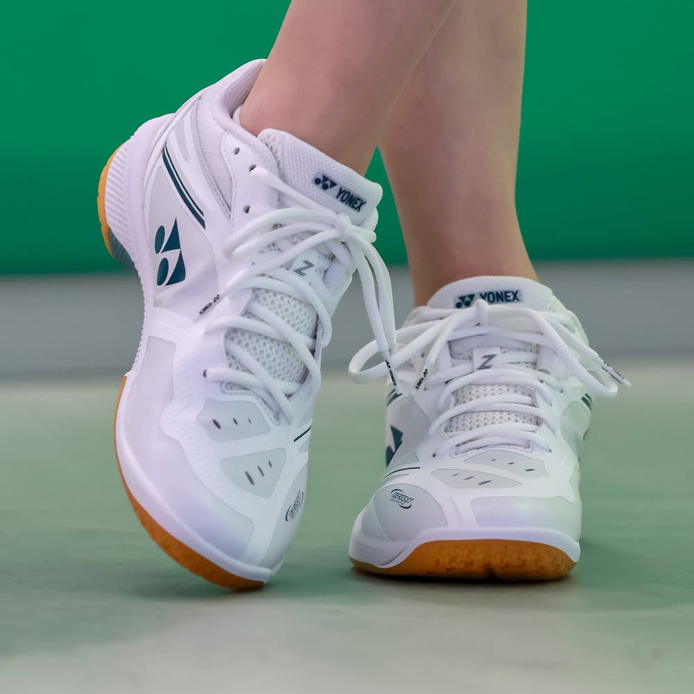 Yonex Power Cushion 65 Z4 Women's Badminton Shoes - White (2025) | Lightweight Comfort & Shock Absorption for Court Sports & Training