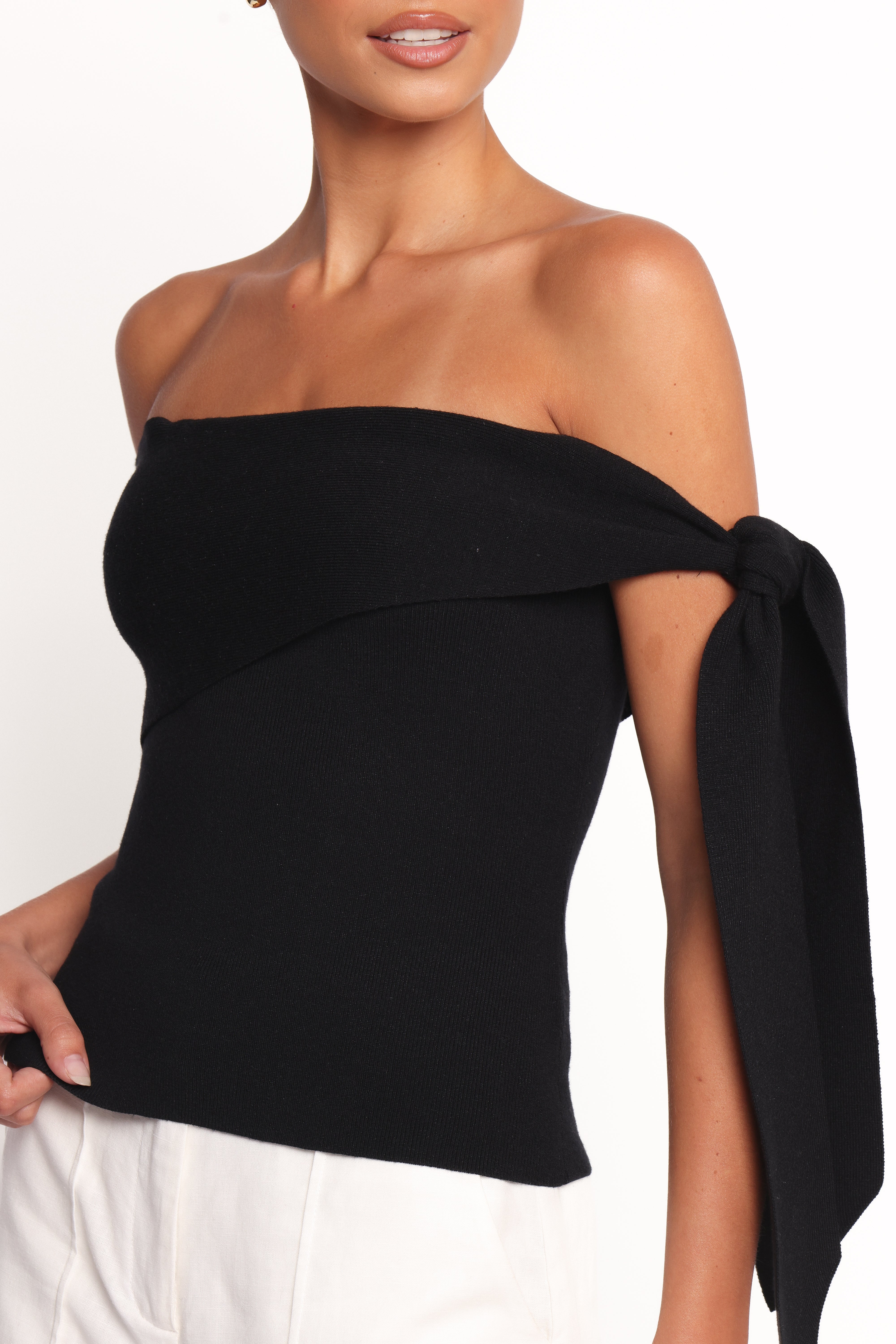 Charama Women's Off Shoulder Knit Top - Soft Stretch Casual Long Sleeve Shirt for Fall & Winter | Perfect for Date Night, Office Wear & Weekend Outfits