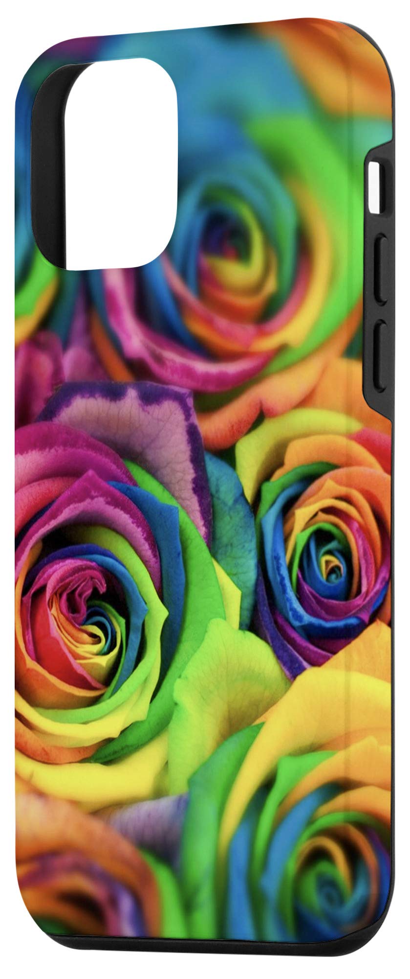 iPhone 12 mini 彩虹玫瑰多色 LGBTQ 手机壳 - 保护与个性兼具，适合日常使用、聚会和节日庆典