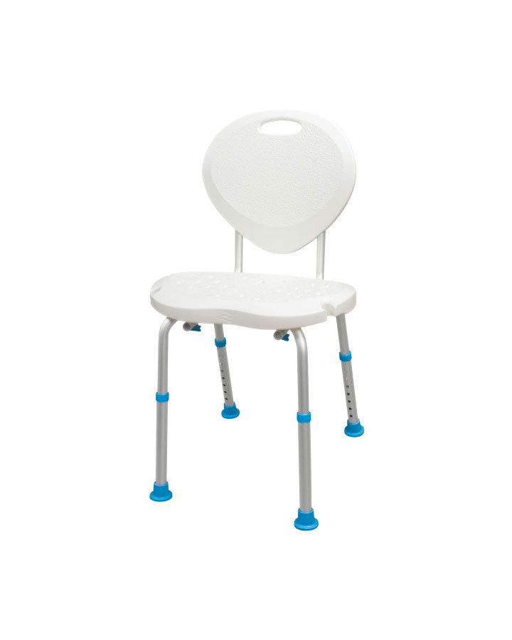 AquaSense Ergonomic Adjustable Bath Seat with Back Support - Shower Chair for Elderly & Disabled - Non-Slip Bathroom Safety Seat for Seniors (1 Each) - Perfect for Safe Bathing & Showering at Home