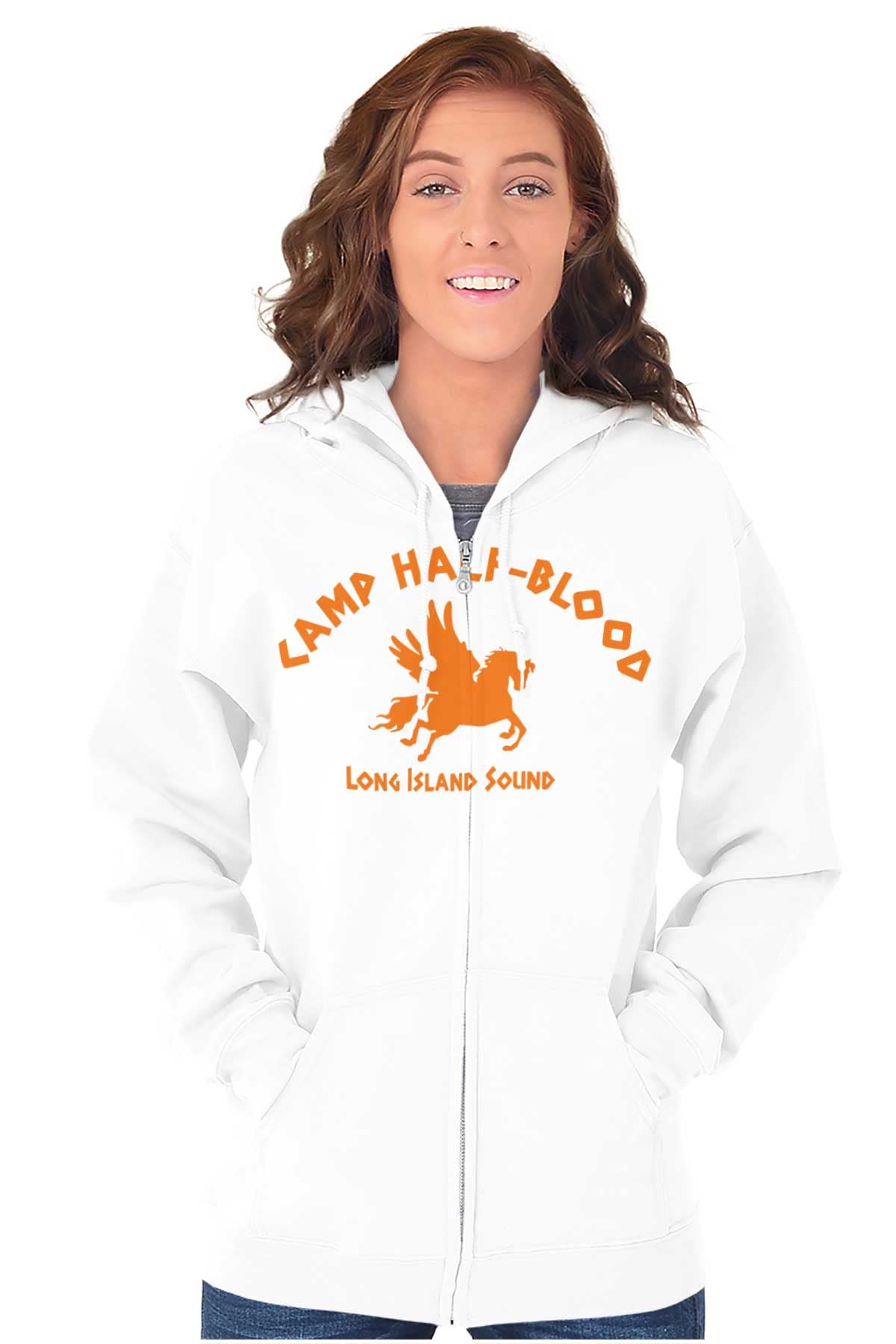 Camp Half Blood Zip Up Hoodie - Greek Mythology Hoodie for Men & Women - Perfect for Cosplay & Casual Wear