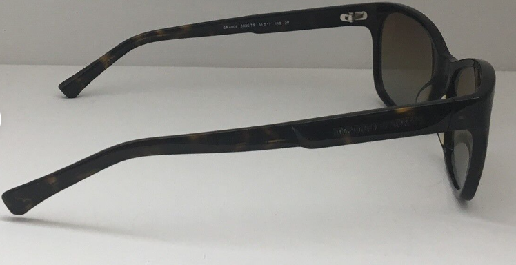 Emporio Armani EA 4004 5026/T5 Havana Brown Polarized Square Women's Sunglasses | UV Protection Fashion Shades for Driving, Beach & Outdoor Activities