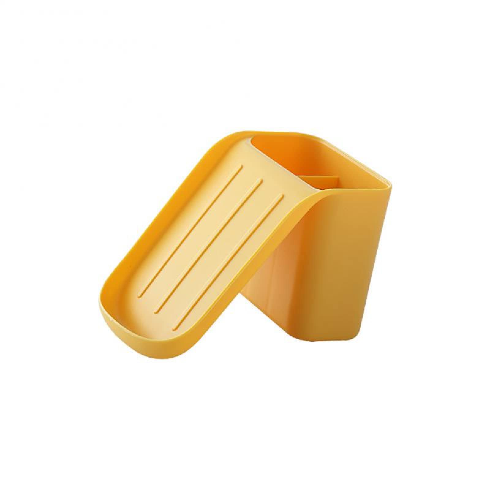 MKKJ Self-Adhesive Wall Mounted Soap Dish - Double Layer No Drill Bathroom Organizer with Drain for Shower, Kitchen & Toiletries Storage - Perfect for Soap, Sponge & Beauty Products