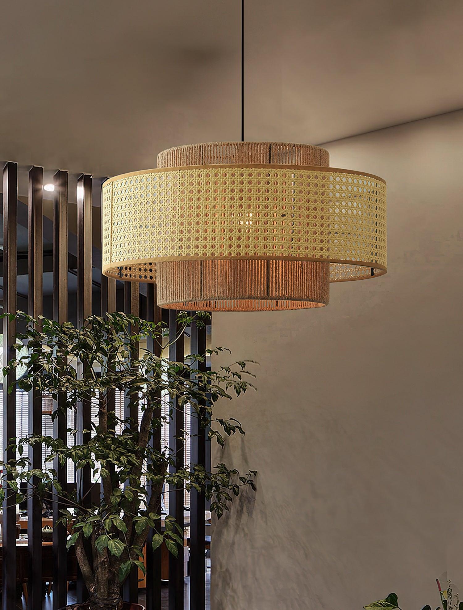 Modern Concentric Pendant Light Fixture - Sleek Minimalist Design for Kitchen Island, Dining Room & Bedroom Lighting - Dimmable LED Hanging Lamp for Home Decor