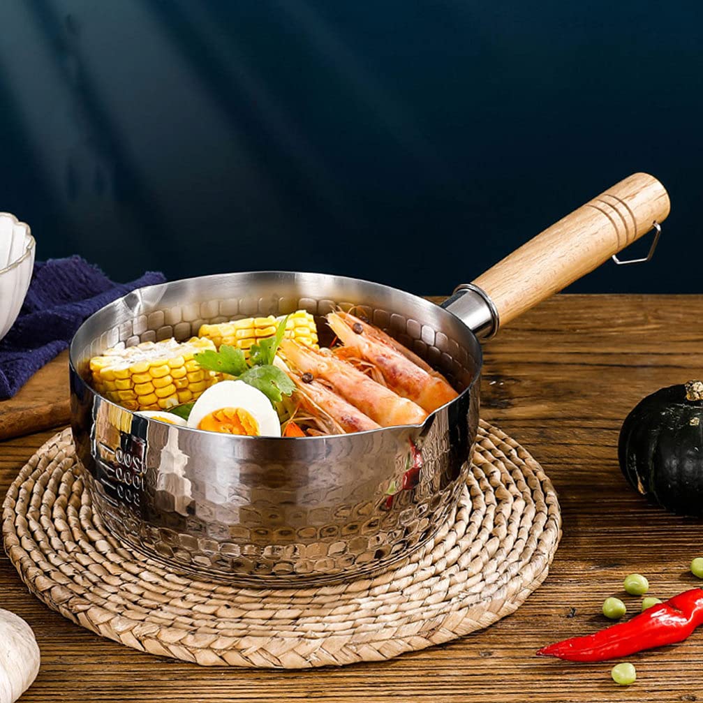 Hemoton 1pc Stainless Steel Baby Food Cooking Pot - Camping Cookware, Picnic Pot, Backpacking Pot for Outdoor Adventures - Thickened Soup Pan, Stew Pot & Sauce Pan for Kitchen & Complementary Food Preparation - Perfect for Hiking, Travel & Home Cooking