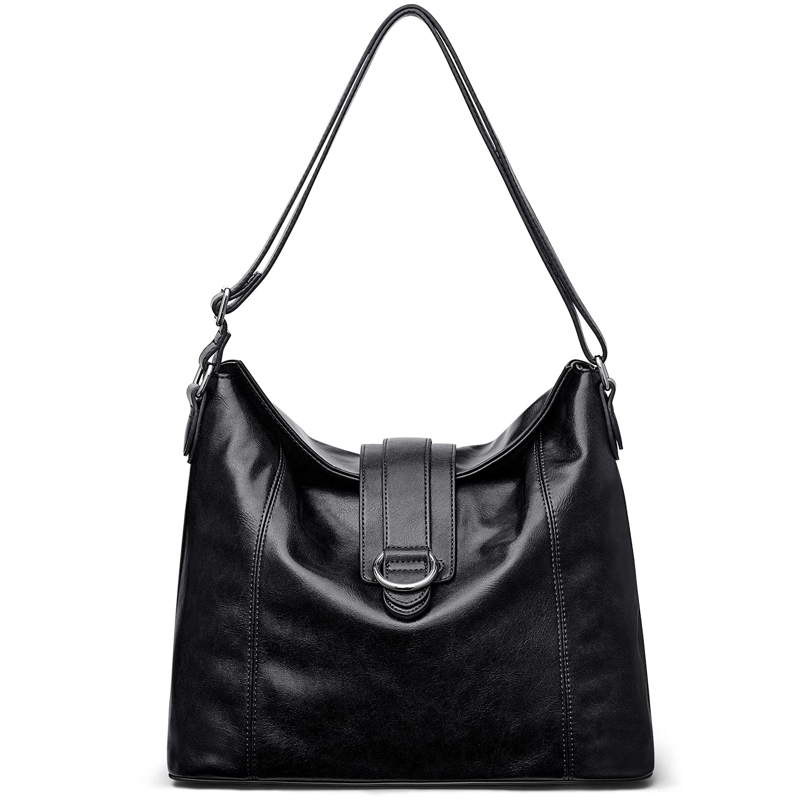S-ZONE Women's Large Hobo Bag - Soft Vegan Leather Shoulder Tote Handbag for Work, Travel & Everyday Use