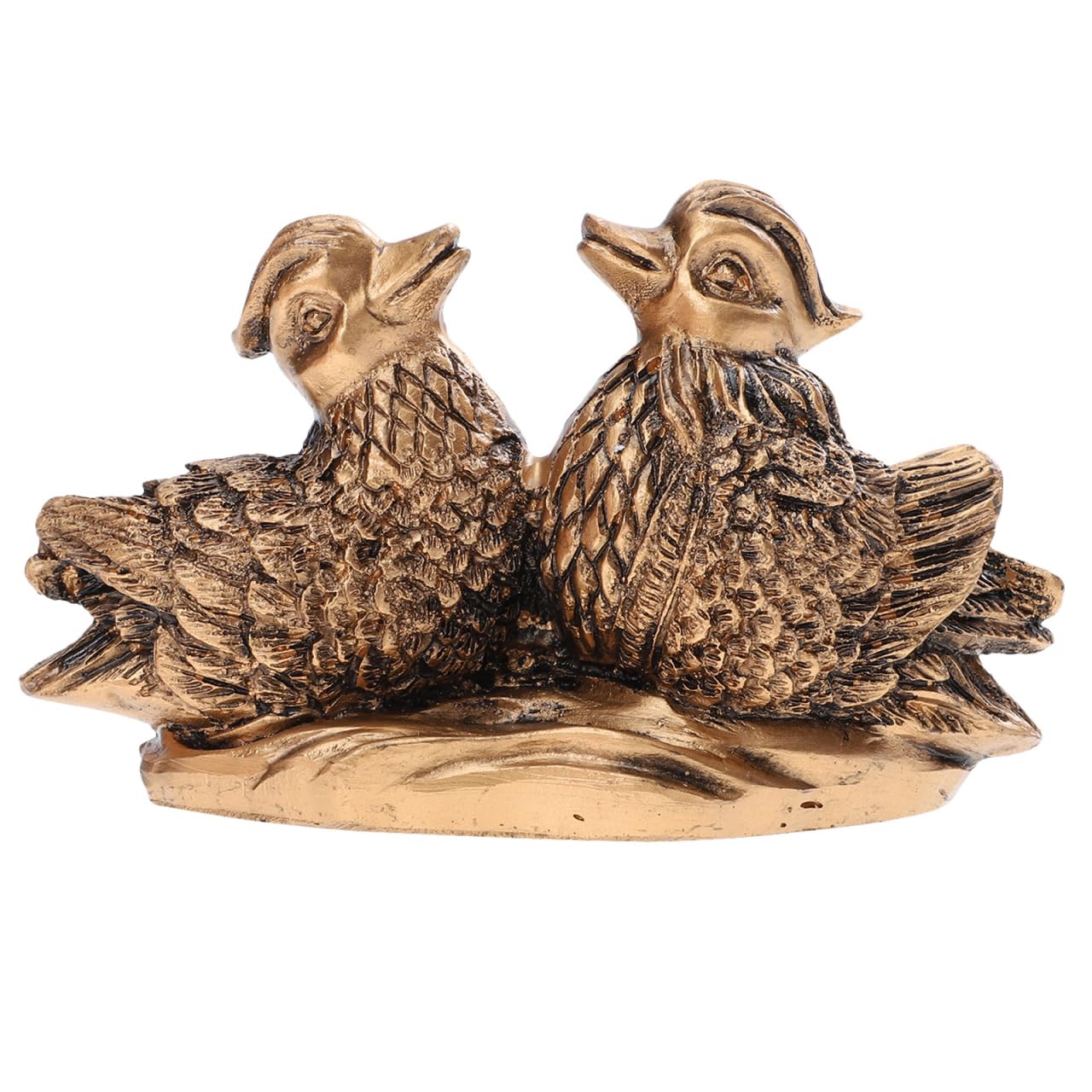 Hand-Painted Decorative Mandarin Duck Figurine - Elegant Bird Statue for Home Decor | Perfect for Living Room, Bedroom, and Wedding Centerpiece Decorations