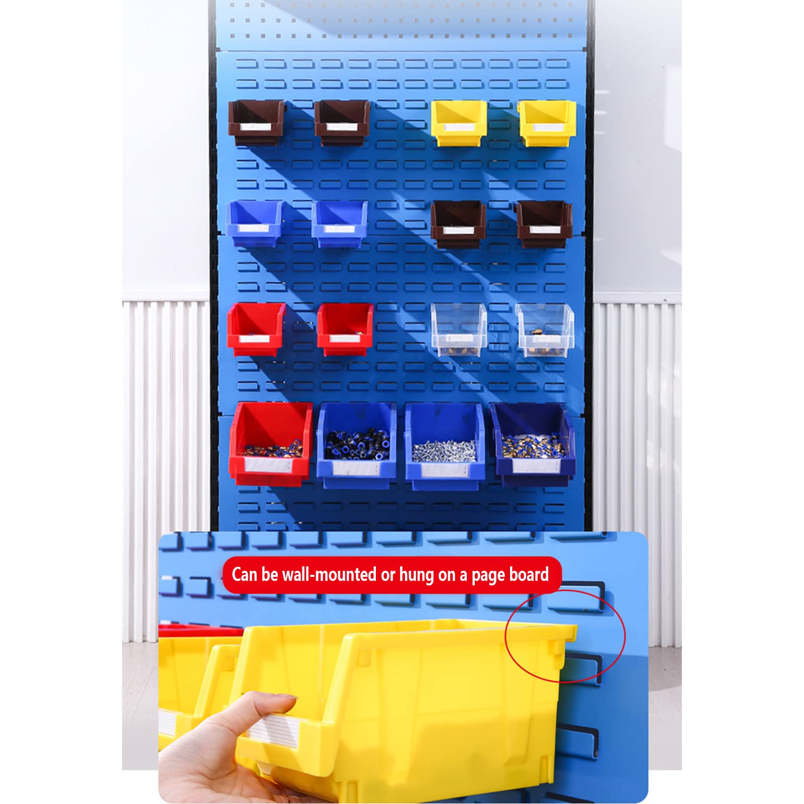 AERCANA 6-Pack Yellow Plastic Storage Bins - Stackable Organizer Bins for Shelves, Garage, and Home Organization - Durable Parts Bin for Easy Storage & Clutter Control - Perfect for Pantry, Closet, and Workshop Use