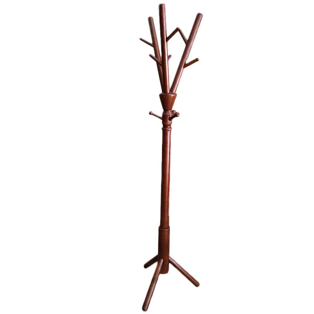 Solid Wood Coat Rack Stand | Natural Wooden Tree Coat Hanger | Vintage Chinese Style Heavy Duty Coat Hook | Easy to Assemble for Home & Office | Perfect for Entryway, Bedroom & Closet Organization (Color: B)