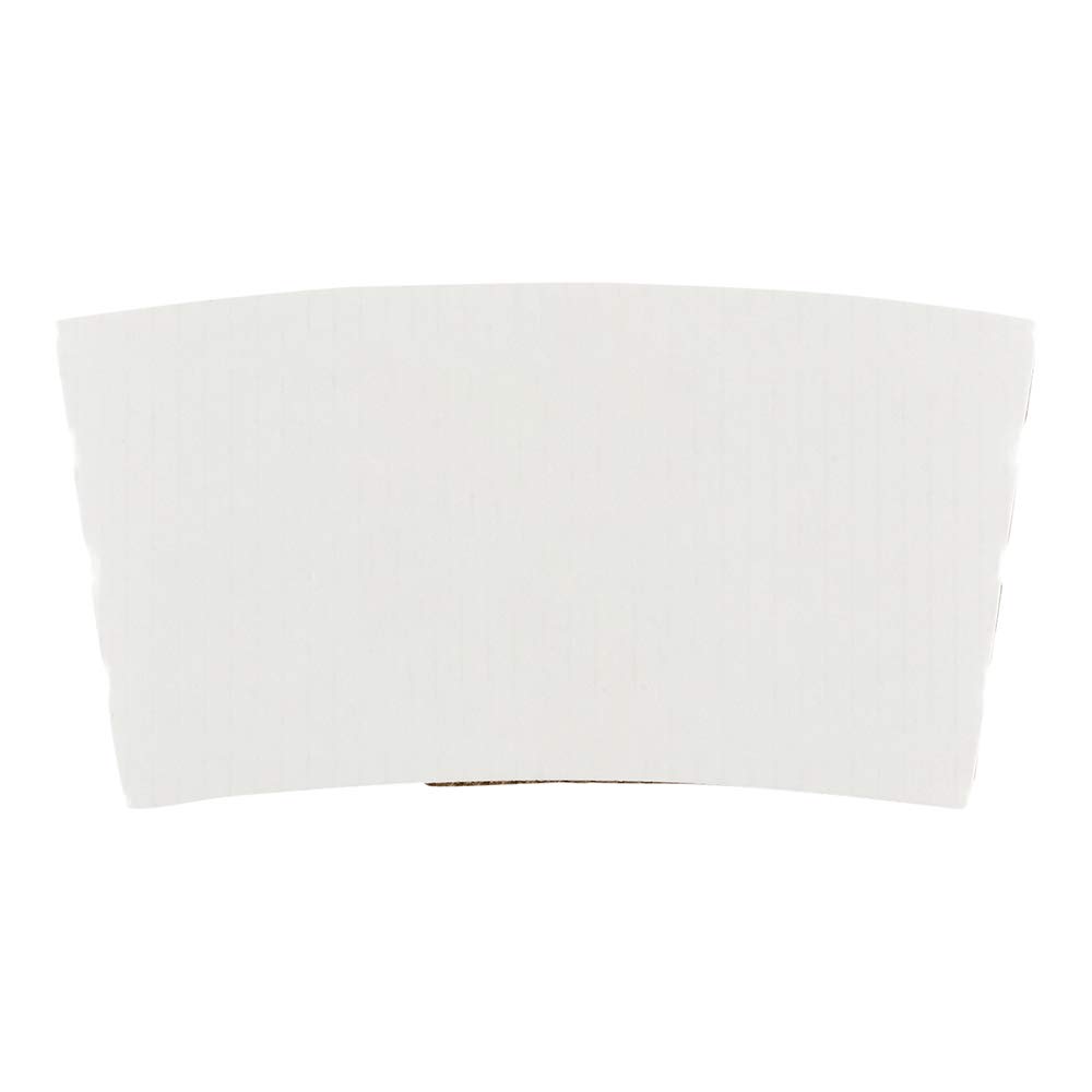 Restpresso 5.1 x 2.8 Inch Disposable Coffee Cup Sleeves - 1000 Pack Corrugated White Paper Hot Cup Sleeves for Secure Grip & Heat Protection - Perfect for Coffee Shops, Restaurants, and Takeout Services