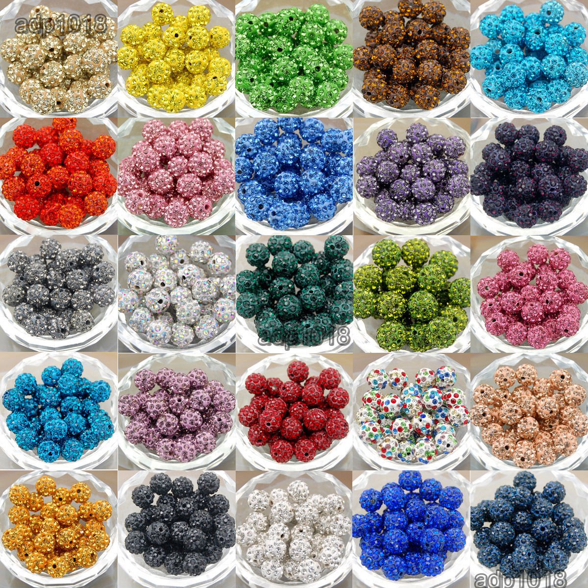 50pcs Premium Czech Crystal Rhinestones - 10mm Tanzanite Pave Clay Spacer Beads for Jewelry Making, DIY Crafts, Disco Ball Decor & Costume Accessories