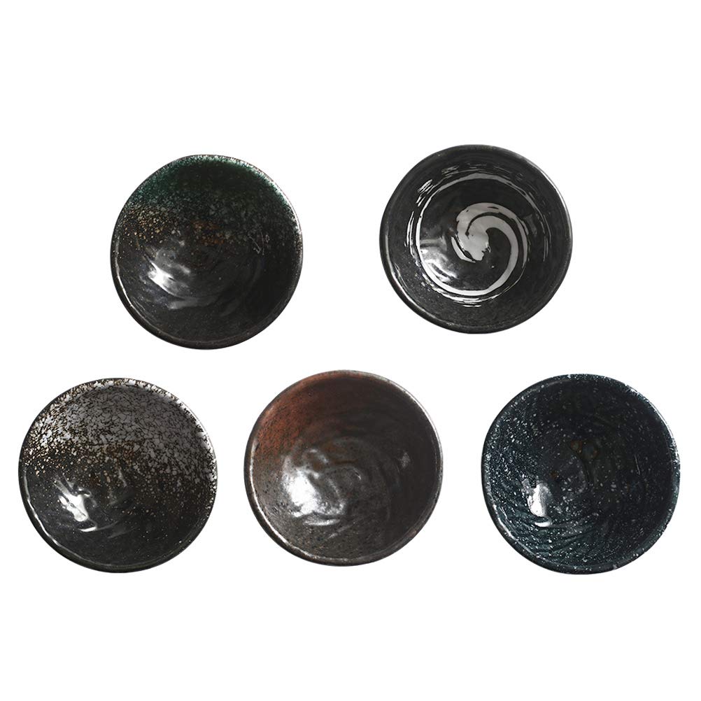 DOITOOL 5-Piece Japanese Style Ceramic Sauce Dishes - Small Soy Sauce Plates for Sushi, Dumplings & Dipping - Perfect for Asian Cuisine, Appetizers & Party Serving