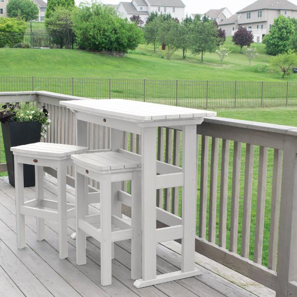 Lehigh 3-Piece Bar Height Balcony Patio Set - Outdoor Bistro Furniture for Small Spaces, Balconies & Decks