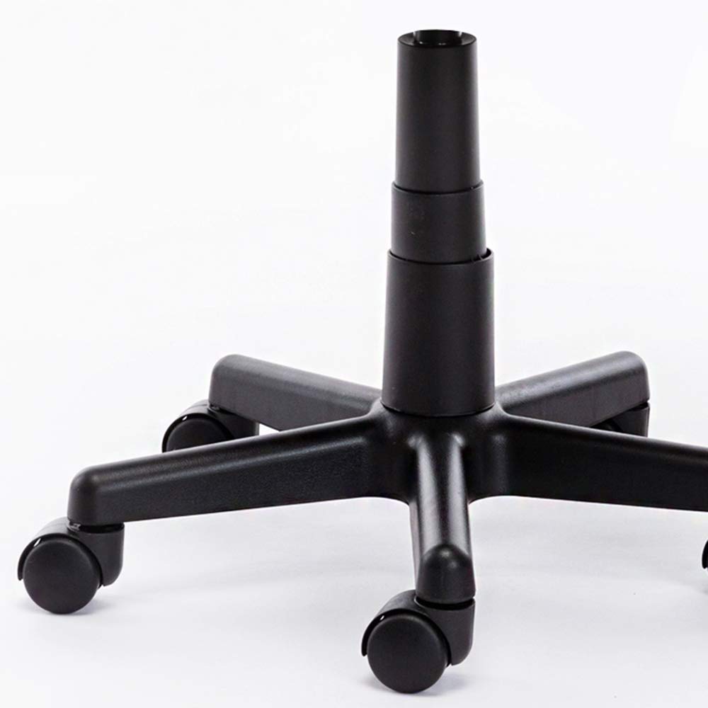 Adjustable Rolling Swivel Stool with PU Leather Round Seat Cushion - Backless Office Chair with Wheels for Kitchen, Desk, Salon & Workstation (Black) - Perfect for Hairdressers, Chefs, Lab Technicians & Home Office Use