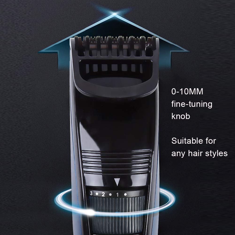 Professional Electric Hair Clipper & Beard Trimmer Kit for Men - SK-539 USB Rechargeable Cordless Hair Cutting Machine with Adjustable Combs, Black - Perfect for Home Barbering & Travel Grooming
