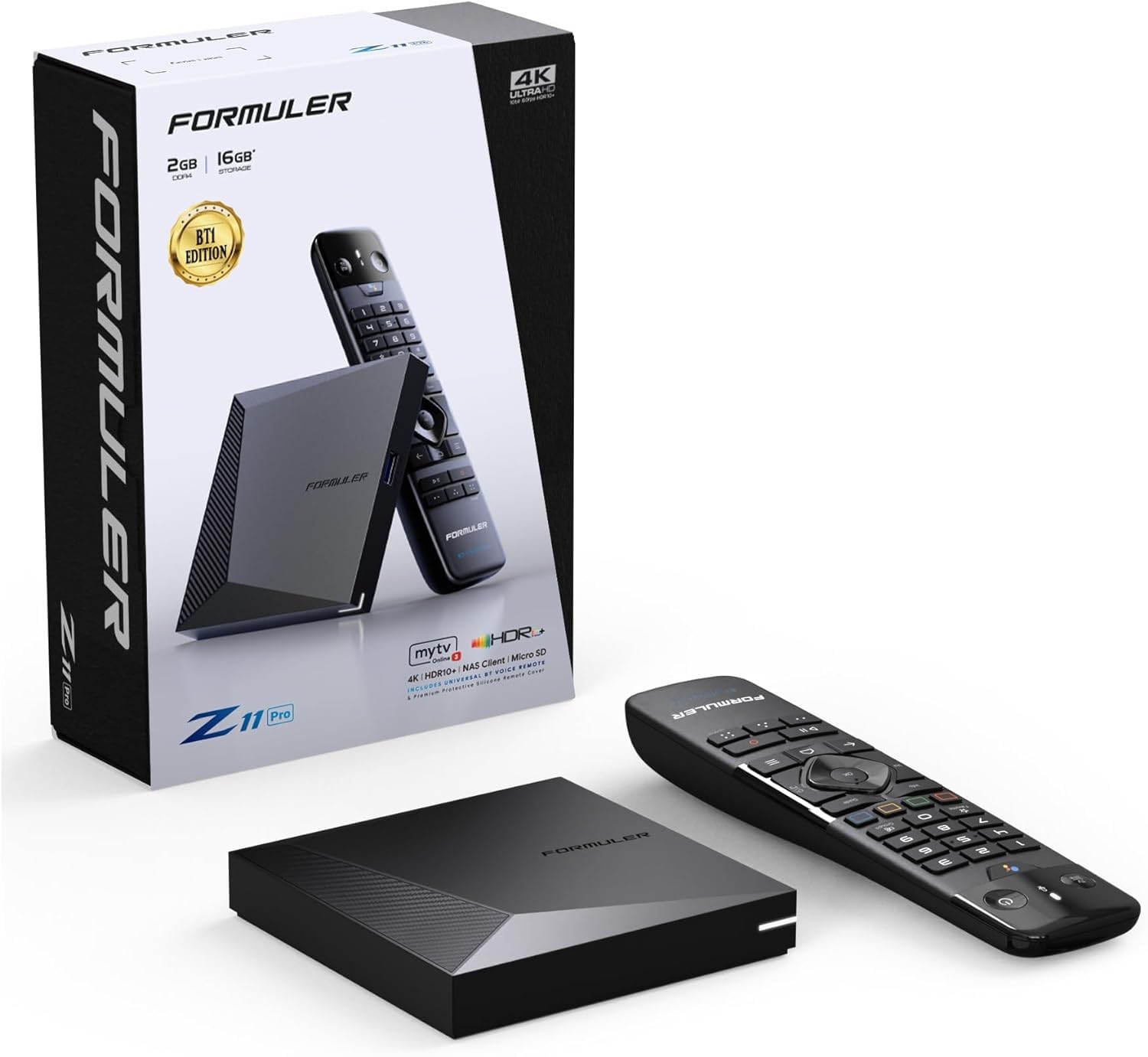 Formuler Z11 Pro BT1 Bluetooth Edition Android TV Box with GTV-BT1 Remote | Android 11 | MyTVOnline 3 | 4K UHD Streaming | Official UK Version | Perfect for Home Entertainment & IPTV Streaming