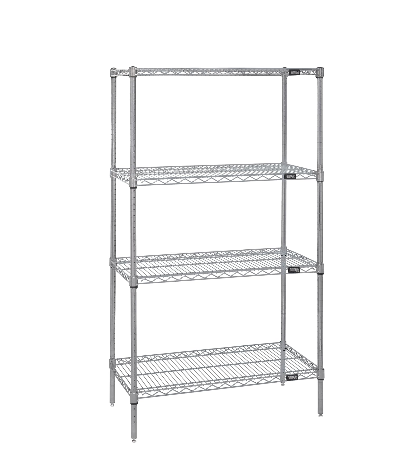 Quantum Storage Systems WR63-1248S 4-Tier Stainless Steel Wire Shelving Unit - 63