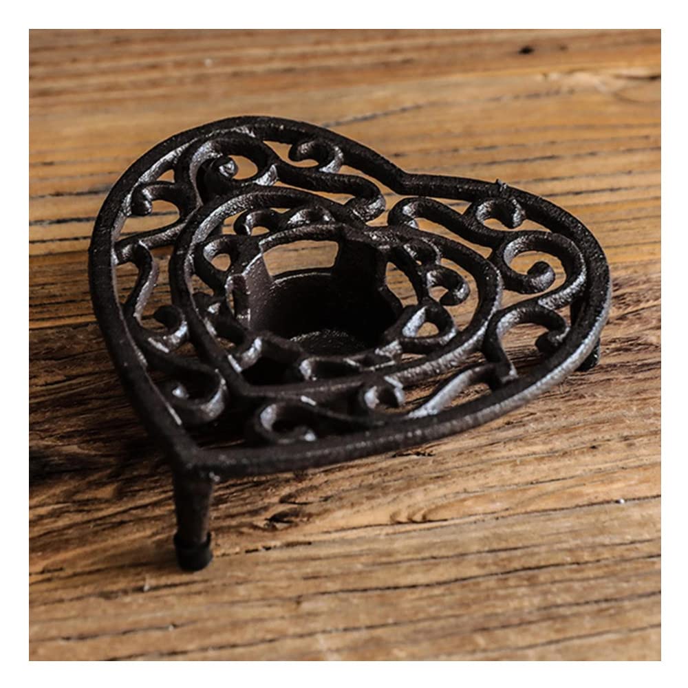 Cast Iron Teapot Warmer with Candle Holder - Heavy Duty Trivet for Coffee, Tea & Food Heating - Decorative Tealight Stand for Kitchen & Dining Room - Perfect for Tea Ceremonies, Coffee Breaks & Romantic Dinners