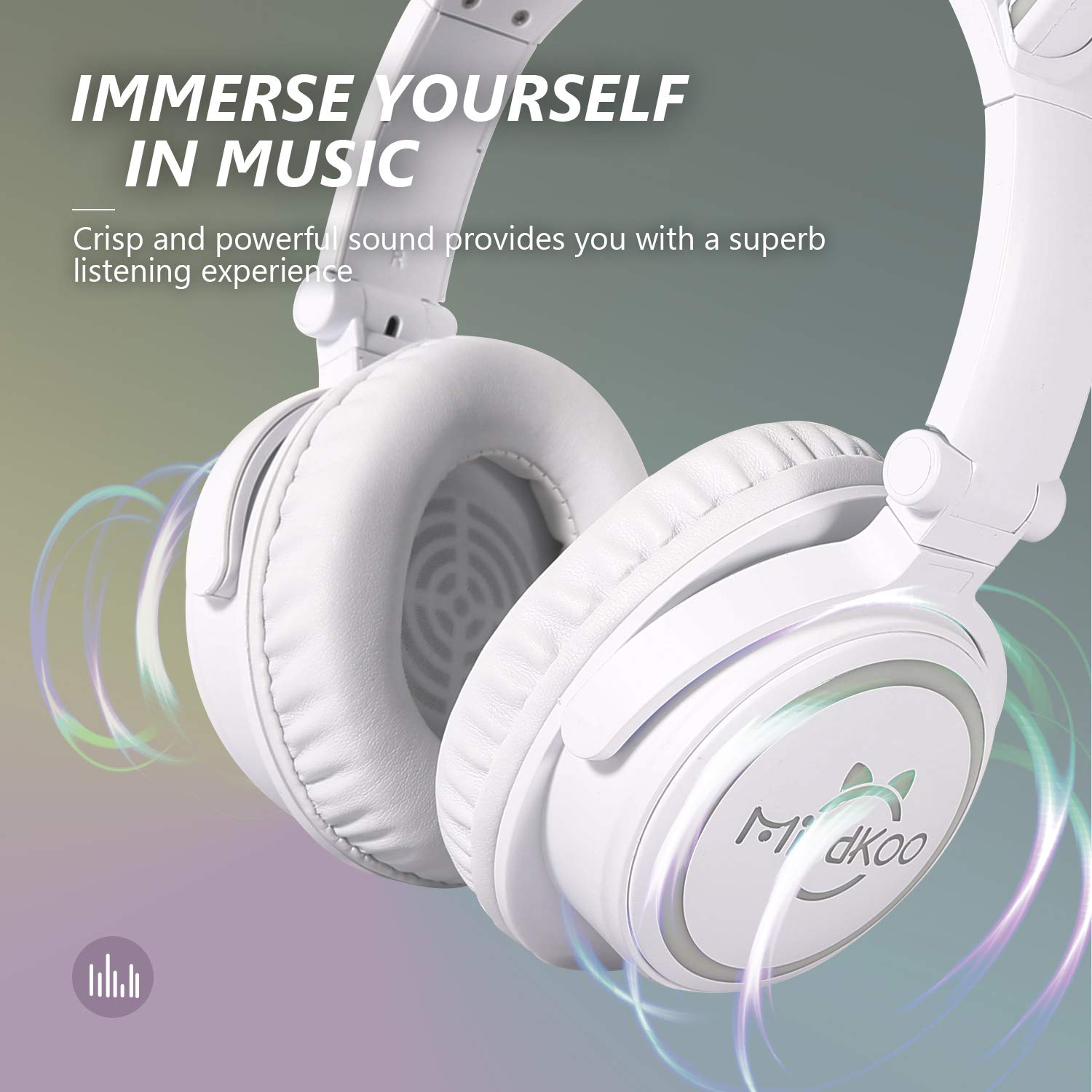 **Cat Ear Headphones for Kids & Adults - Wired & Wireless LED Light Up Foldable Bluetooth Headphones with Microphone - Perfect for Travel, iPad, Tablet, School & Gaming Gifts**