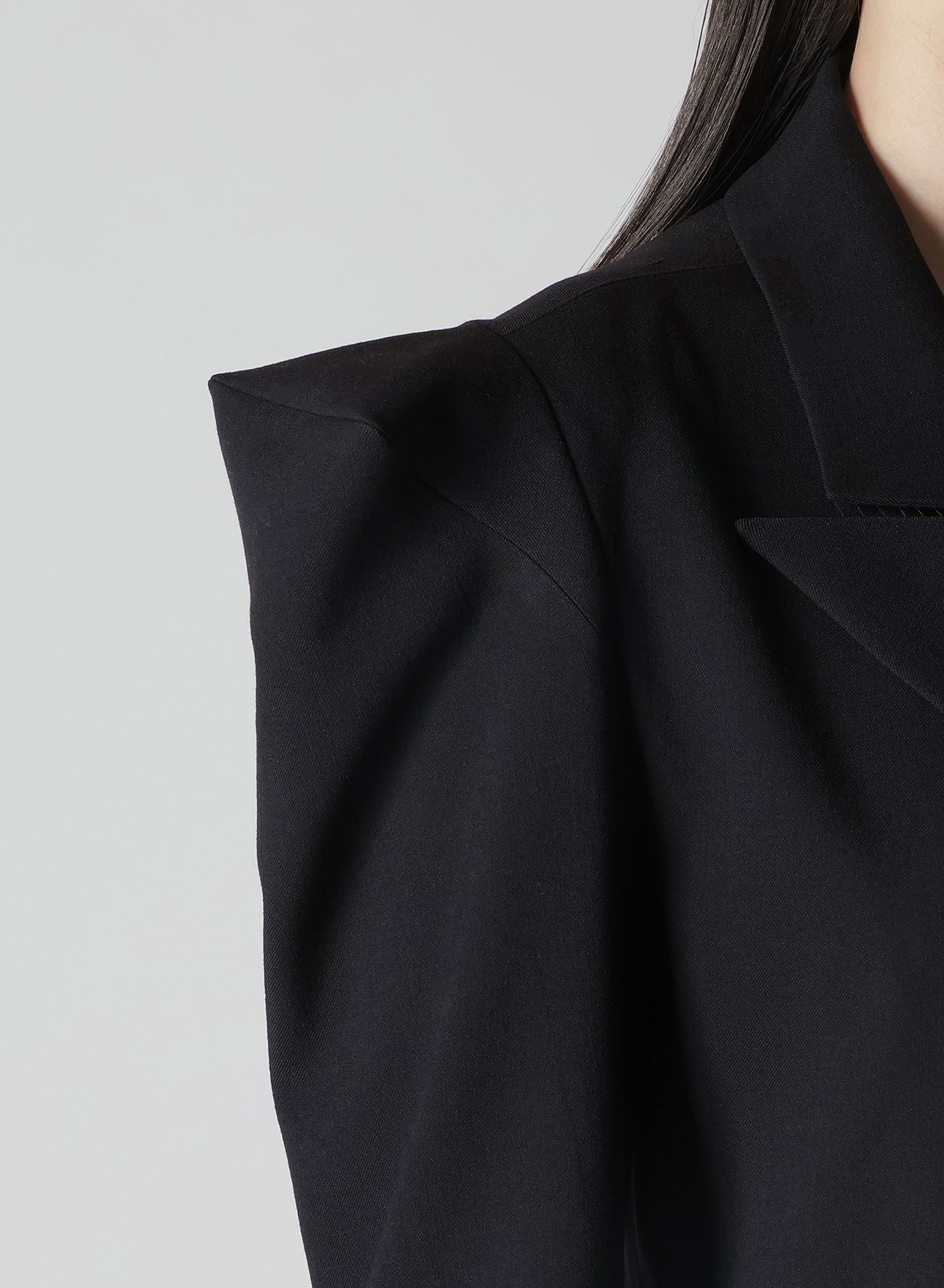Damaged Gabardine Sleeve Gusset Unbalanced Long Jacket - Stylish Oversized Coat for Women, Perfect for Casual Outfits and Layering in Fall & Winter