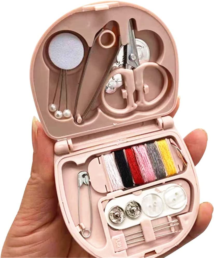 RIANZ Mini Travel Sewing Kit - Portable Folding Sewing Box with Needles, Thread, Scissors, Pins & Accessories (1 Piece) - Perfect for Travel, Emergency Repairs & DIY Crafts