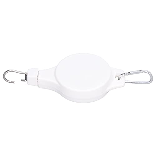 AUNMAS Adjustable Retractable Plant Hanger Hook - Sturdy ABS+Nylon+Stainless Steel Hanging Flower Basket for Indoor/Outdoor Use - Perfect for Balcony, Garden, and Home Decor