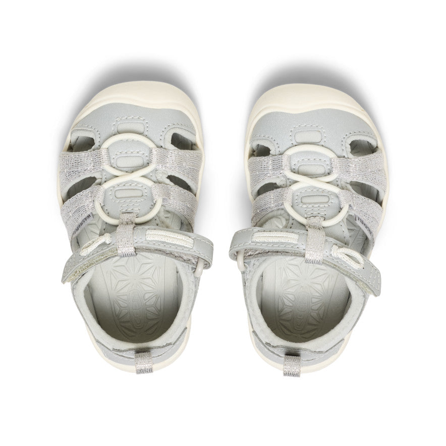 **Moxie Toddler Sandals for Girls - Comfortable & Stylish Silver Kids Sandals for Playtime, Beach & Outdoor Adventures**